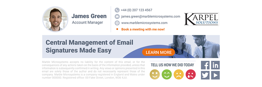 Karpel Solutions announces partnership with Exclaimer, the recognized leader in email signature solutions